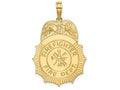 FJC Finejewelers 14k Yellow Gold Fireman Fire Dept Badge Charm