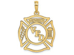 FJC Finejewelers 14k Yellow Gold Vfd Member Shield Charm