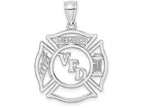 FJC Finejewelers 14k White Gold White Vfd Member In Shield Charm
