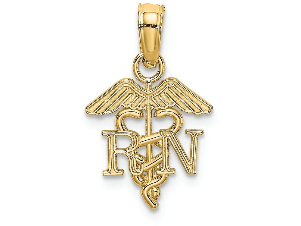FJC Finejewelers 14k Yellow Gold Rn Caduceus Charm