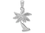 FJC Finejewelers 14k White Gold White Palm Tree with Palms Trunk Charm