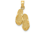 FJC Finejewelers 14k Yellow Gold Flip Flops Charm