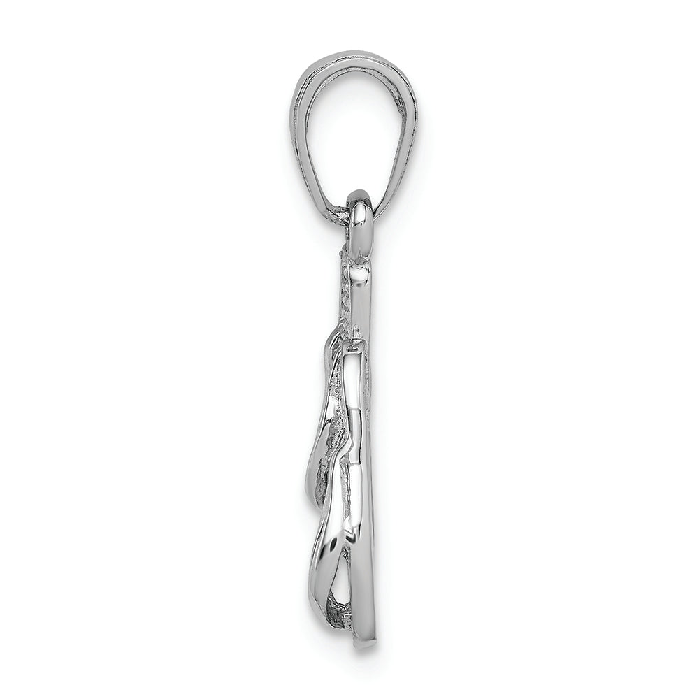 FJC Finejewelers 14k White Gold White Double Flip-flop Charm