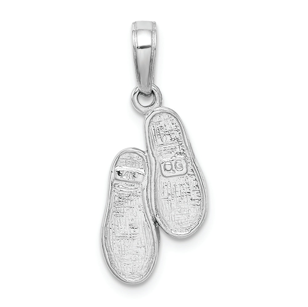 FJC Finejewelers 14k White Gold White Double Flip-flop Charm