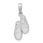 FJC Finejewelers 14k White Gold White Double Flip-flop Charm