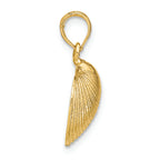 FJC Finejewelers 14k Yellow Gold Medium Clam Shell Charm