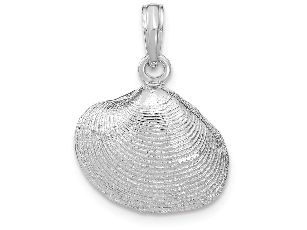 FJC Finejewelers 14k White Gold Medium Clam Shell Charm