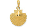 FJC Finejewelers 14k Yellow Gold Scallop Shell Charm