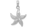 FJC Finejewelers 14k White Gold White Starfish Polish Charm