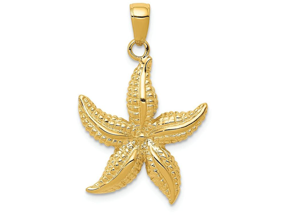 FJC Finejewelers 14k Yellow Gold Textured Starfish Charm