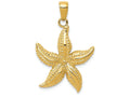 FJC Finejewelers 14k Yellow Gold Textured Starfish Charm