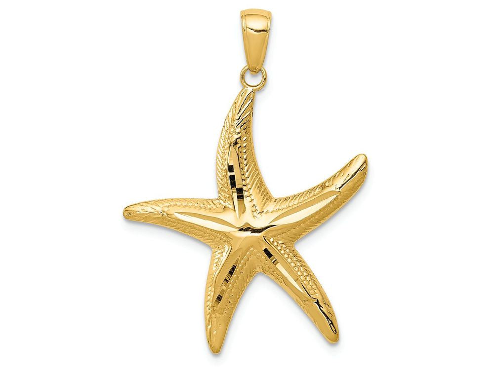 FJC Finejewelers 14k Yellow Gold Bright Cut Starfish Charm