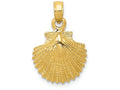 FJC Finejewelers 14k Yellow Gold Scallop Shell Charm