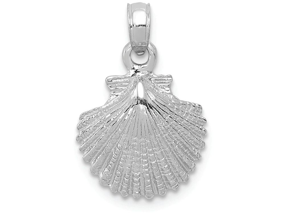FJC Finejewelers 14k White Gold Scallop Shell Charm