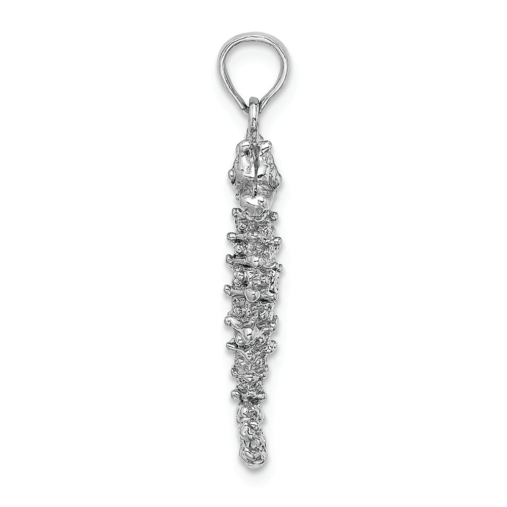 FJC Finejewelers 14k White Gold White 3d Seahorsetwo-color Charm