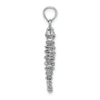FJC Finejewelers 14k White Gold White 3d Seahorsetwo-color Charm