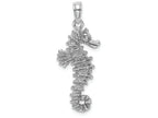 FJC Finejewelers 14k White Gold White 3d Seahorsetwo-color Charm