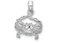 FJC Finejewelers 14k White Gold White Blue Crab Charm