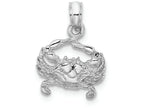 FJC Finejewelers 14k White Gold White Blue Crab Charm