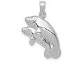 FJC Finejewelers 14k White Gold Double Manatee Charm