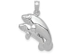 FJC Finejewelers 14k White Gold Double Manatee Charm
