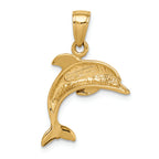 FJC Finejewelers 14k Yellow Gold Jumping Dolphin Charm