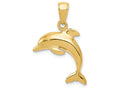 FJC Finejewelers 14k Yellow Gold Jumping Dolphin Charm