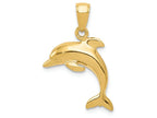 FJC Finejewelers 14k Yellow Gold Jumping Dolphin Charm