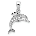 FJC Finejewelers 14k White Gold White Dolphin Jumping Charm