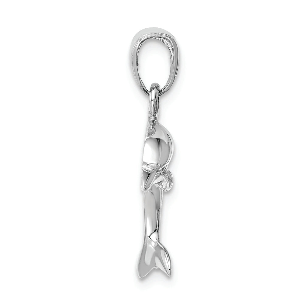 FJC Finejewelers 14k White Gold White Dolphin Jumping Charm