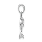 FJC Finejewelers 14k White Gold White Dolphin Jumping Charm