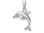 FJC Finejewelers 14k White Gold White Dolphin Jumping Charm