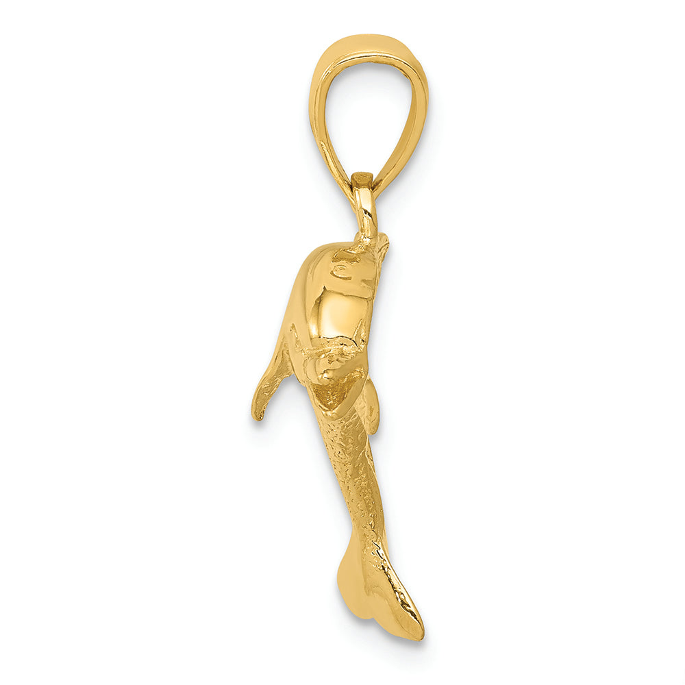 FJC Finejewelers 14k Yellow Gold Jumping Dolphin Charm