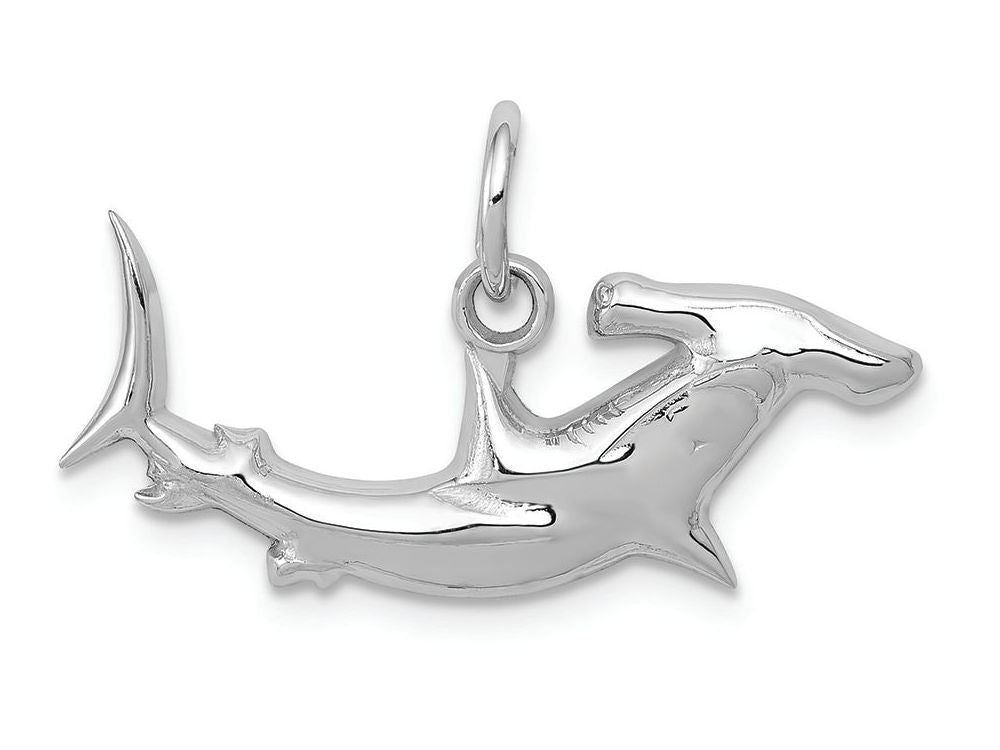 FJC Finejewelers 14k White Gold Hammerhead Shark Charm