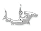 FJC Finejewelers 14k White Gold Hammerhead Shark Charm