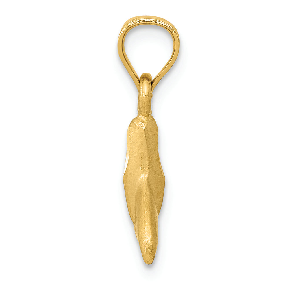FJC Finejewelers 14k Yellow Gold Whale Tail Charm
