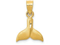 FJC Finejewelers 14k Yellow Gold Whale Tail Charm