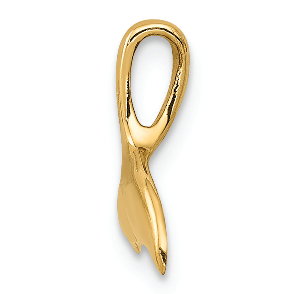 FJC Finejewelers 14k Yellow Gold Whale Tail Chain Slide Charm