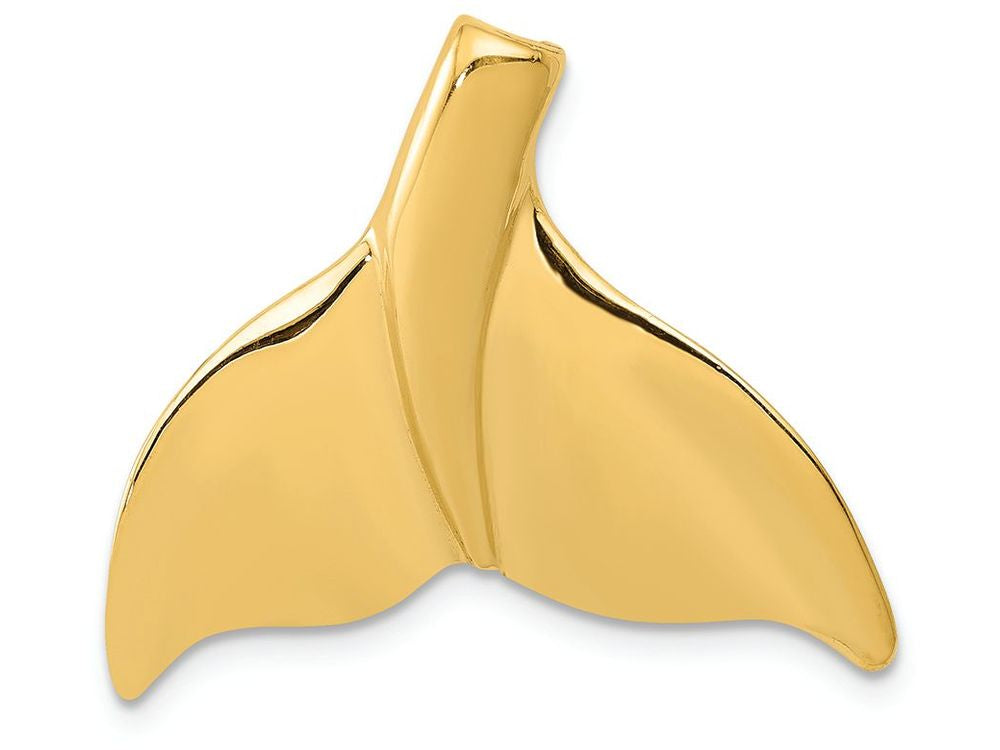FJC Finejewelers 14k Yellow Gold Whale Tail Chain Slide Charm