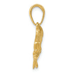 FJC Finejewelers 14k Yellow Gold Open Mouthed Bass Fish Charm