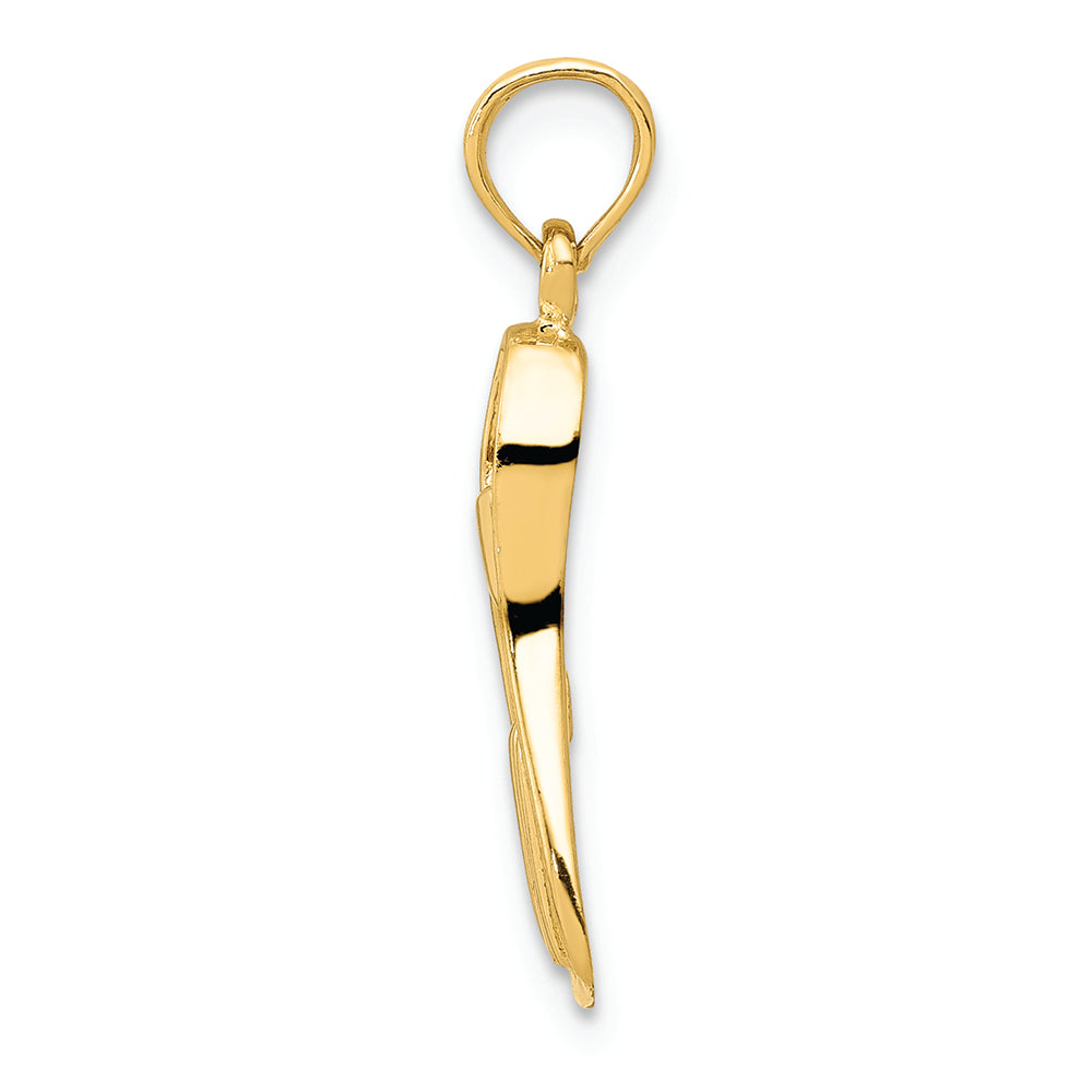 FJC Finejewelers 14k Yellow Gold Scuba Flipper Charm