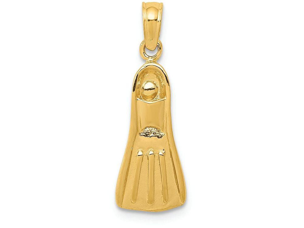 FJC Finejewelers 14k Yellow Gold Scuba Flipper Charm