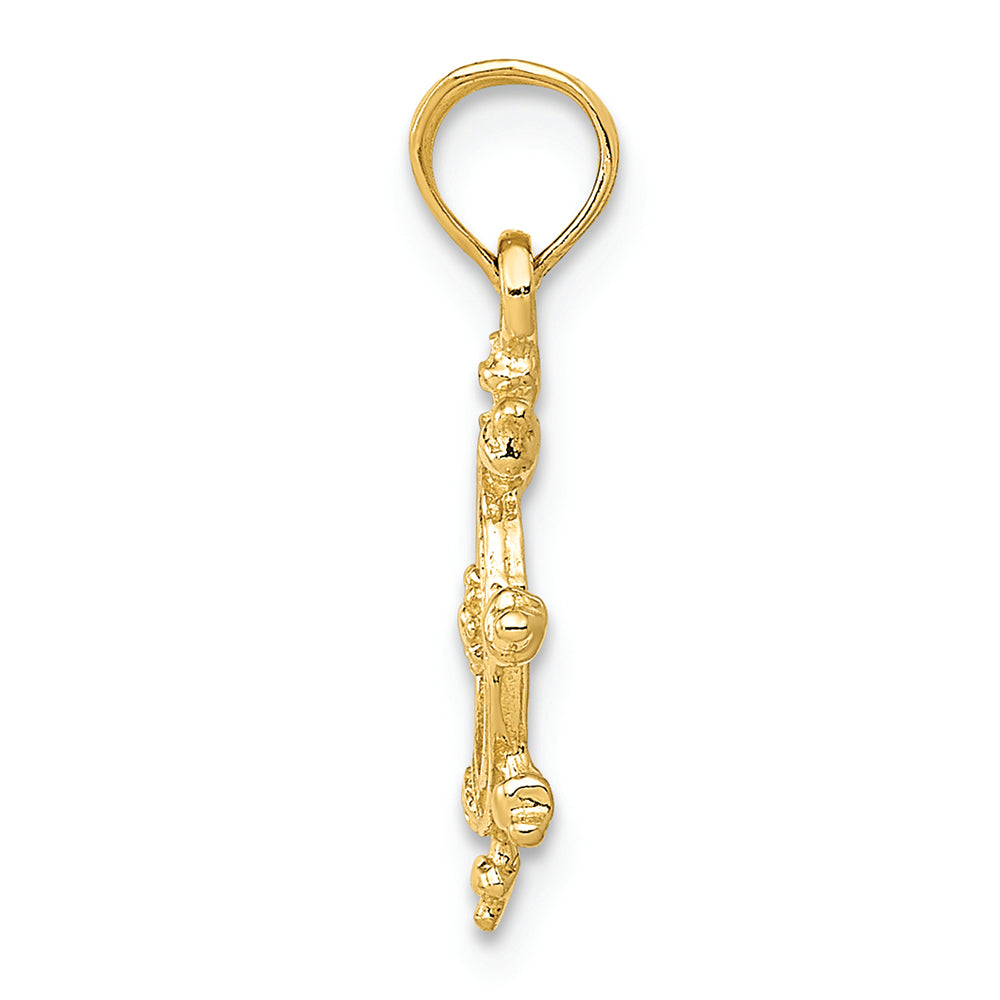 FJC Finejewelers 14k Yellow Gold Ship Wheel Charm