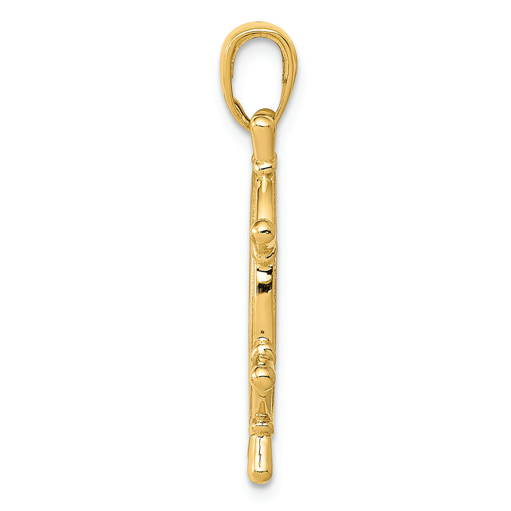 FJC Finejewelers 14k Yellow Gold Ship Wheel Charm