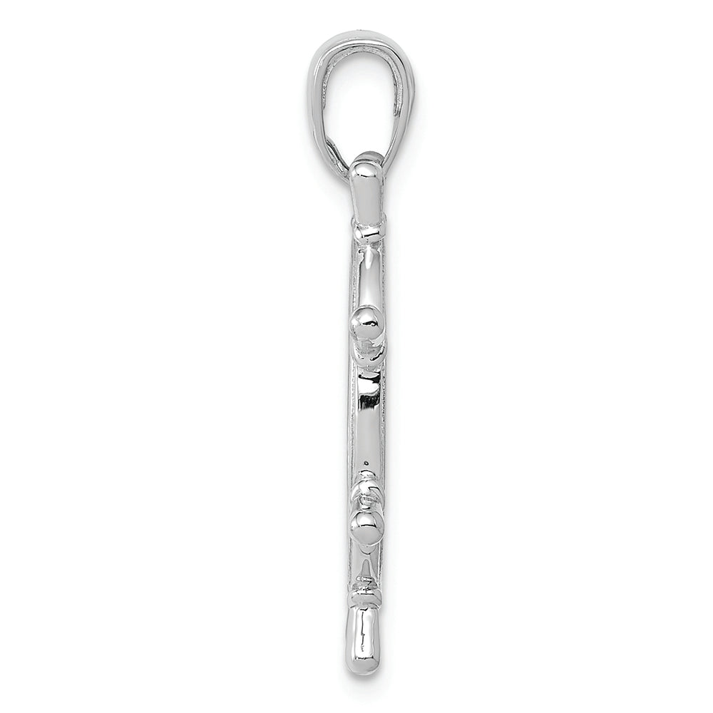 FJC Finejewelers 14k White Gold Ship Wheel Charm