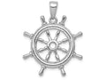 FJC Finejewelers 14k White Gold Ship Wheel Charm