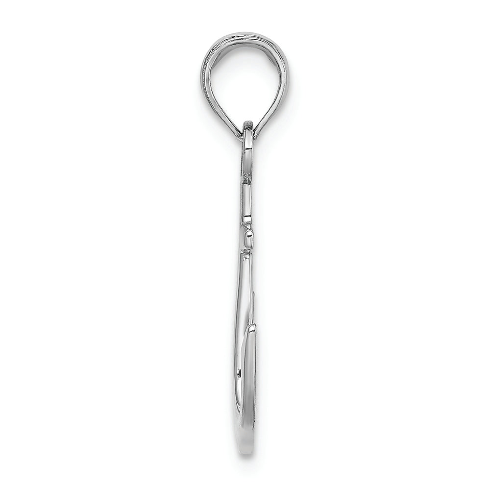 FJC Finejewelers 14k White Gold White Anchor Charm