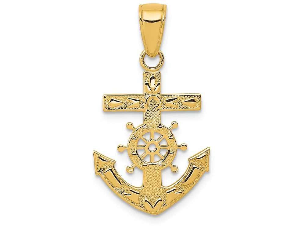 FJC Finejewelers 14k Yellow Gold Mariner's Cross Charm