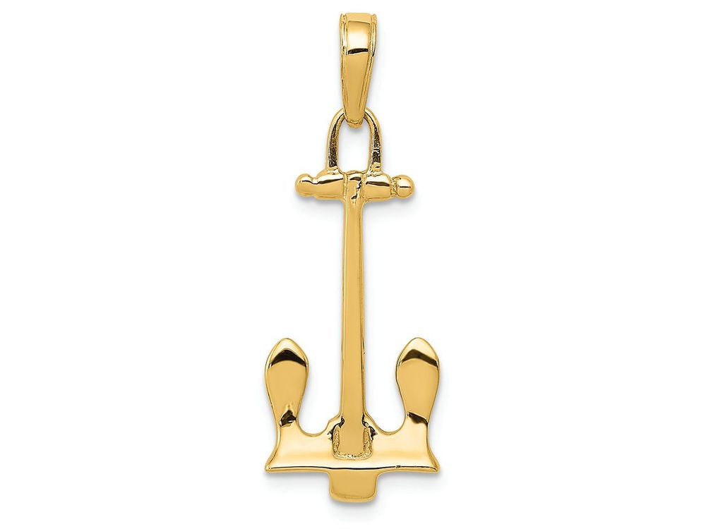 FJC Finejewelers 14k Yellow Gold Navy Anchor Charm