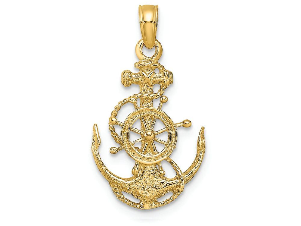 FJC Finejewelers 14k Yellow Gold Small Anchor Wwithheel Charm